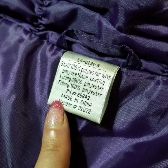 Purple Belted Jacket Woman's Size L - Picture 14 of 14